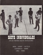 Beletti, Esteban. Fotografía. 1982. Tapa del catálogo Siete Individuales